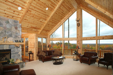 Mountain style living room photo in Other