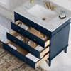Regis Bath Vanity, Single Sink, 36", Blue, Freestanding