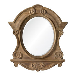 Cooper Classics - Cooper Classics Clary Natural Wood 36"x40" Mirror with Shelf - Wall Mirrors