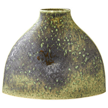 Sorrento Vase, Squat, Olive