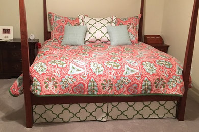 Complete Custom Bedding - Duvet, Bedskirt, Pillow Shams, and Throw Pillows