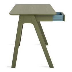Stash Desk - Olive on Ash - Desks And Hutches