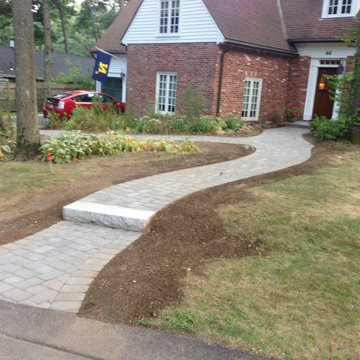 Walkway, Landing & Circle Patio Project, Wellesley MA
