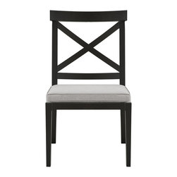 Stuart Outdoor Dining Side Chair with Cushion - Outdoor Cushions And Pillows