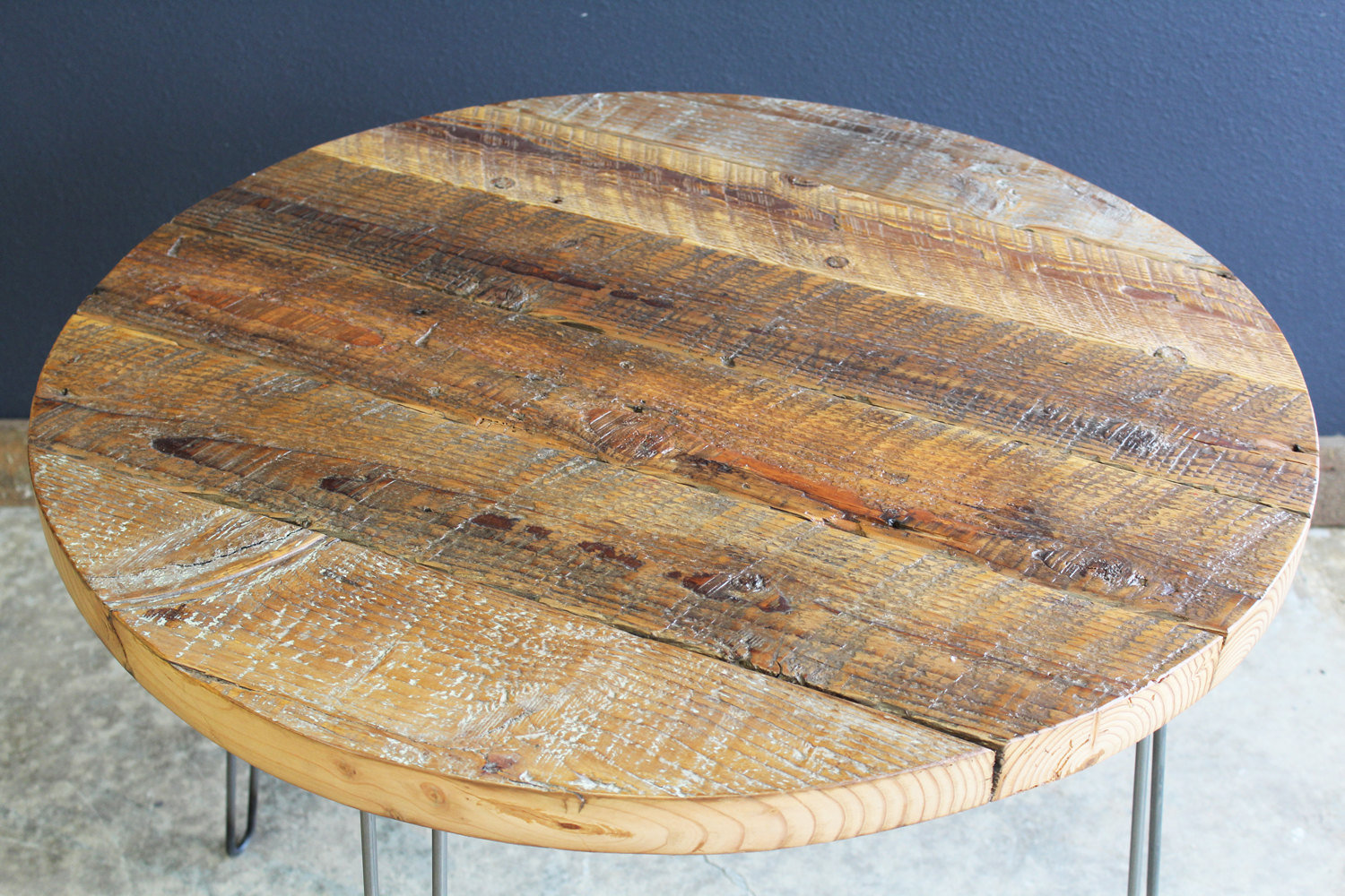 Antique Barnwood Coffee Table With Hairpin Legs