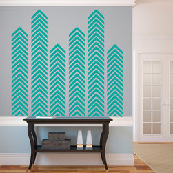 Chevron Stripes Arrow Wall Pattern - Wall Decals