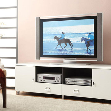Coaster | White Gunmetal TV Console -$376.50