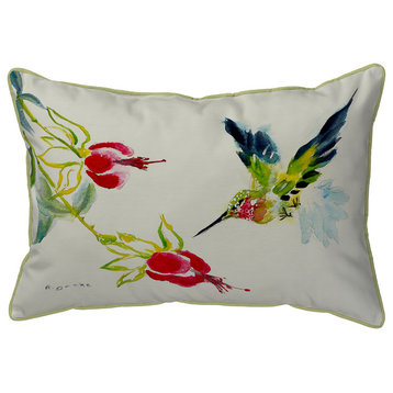 Betsy's Hummingbird Extra Large Zippered Pillow 20x24