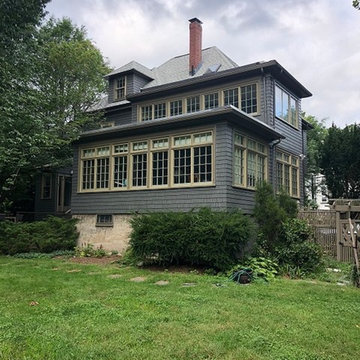 Charcoal and Gold Paint Scheme, Exterior Project, Newton, MA