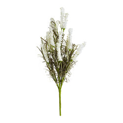Shea's Wildflower - 24" Delphinium Spray, White - Wreaths And Garlands