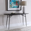 Uttermost Kaduna Slate Iron and Wood Console Table in Aged Black