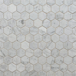 Bianco Europa White Venatino Hexagon - Mosaic Tile