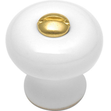 Belwith Hickory 7/8 In. English Cozy White Cabinet Knob P3-W Hardware