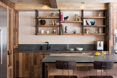 Rustic-Modern Alberene Soapstone Kitchen