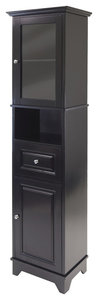 Winsome Wood Alps Tall Cabinet With Glass Door And Drawer