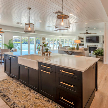 Sophisticated Waterfront Kitchen with Open-Concept Design