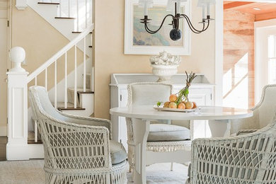 Example of a mid-sized classic kitchen/dining room combo design in Boston