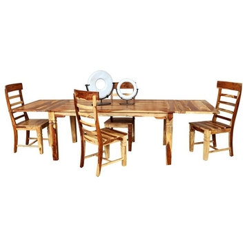 Porter Taos Solid Wood 72-112" Rectangular Dining Table W/ Extension Leaves