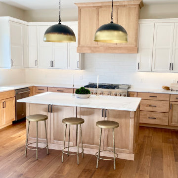Ivory Painted and Maple Pecan Kitchen Design in Bettendorf, Iowa