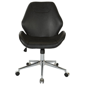 Chatsworth Faux Leather Office Chair, Black