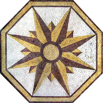 Octagon Sun Mosaic, Sabria, 24"x24"