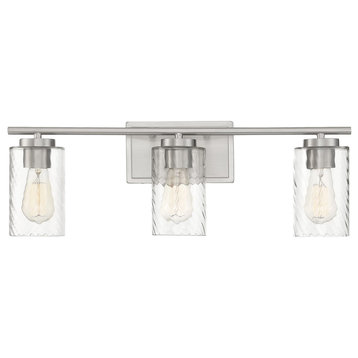 Trade Winds Raymond 3-Light Bathroom Vanity Light in Brushed Nickel