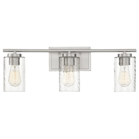 Trade Winds Raymond 3-Light Bathroom Vanity Light in Brushed Nickel