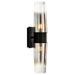 Norwell Lighting - Norwell Lighting 9759-MB-CLGR Icycle, 2-Light Double Wall Sconce - 9759-MB-CLGRThis sconce offers versatility withing it many disIcycle 2 Light Doubl Matte Black Clear/ChUL: Suitable for damp locations Energy Star Qualified: n/a ADA Certified: n/a  *Number of Lights: 2-*Wattage:60w T10 Edison bulb(s) *Bulb Included:No *Bulb Type:T10 Edison *Finish Type:Matte Black