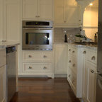 Herringbone Travertine Backsplash