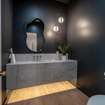 Statement Powder Bathroom in Dallas | The Linden by Macan Homes
