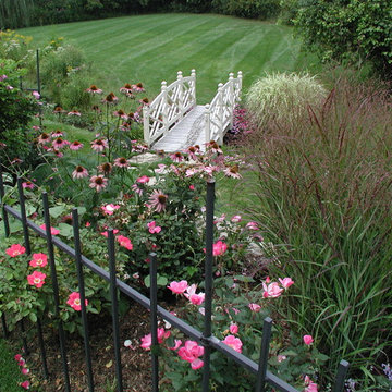 Garden Bridges, Pergola, and Flowers