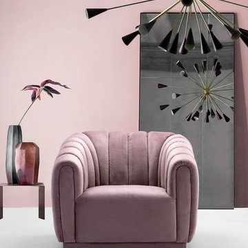 Chic Home Van Gogh Club Chair, Blush