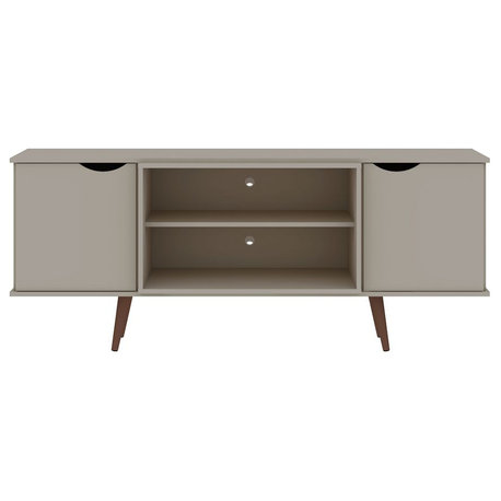 Manhattan Comfort Hampton TV Stand, 4 Shelves, Off White