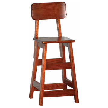 Amish Made Sap Cherry Child's Bar Stool With Back