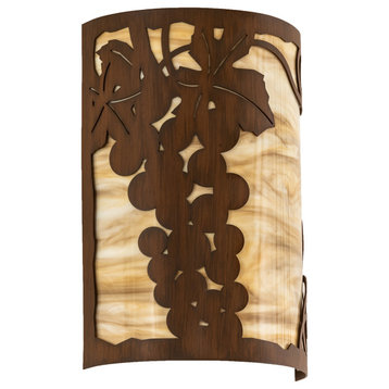 8 Wide Grape Ivy Wall Sconce