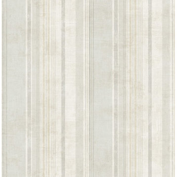 Hudson Stripe Wallpaper in Antique Grey HK90508 from Wallquest