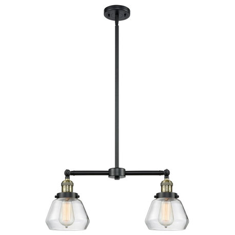 Innovations 2-LT Fulton 22" Chandelier - Black Antique Brass