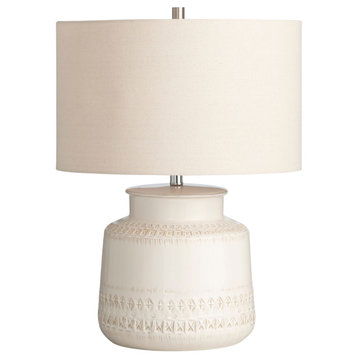 Alexis 3-Way Ceramic Table Lamp with Oat Linen Shade