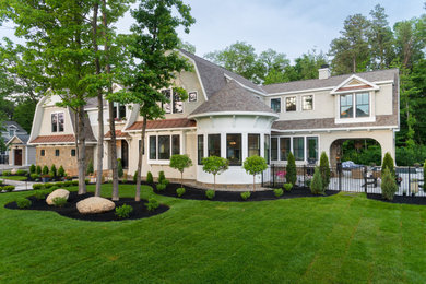 Inspiration for a coastal exterior home remodel in New York