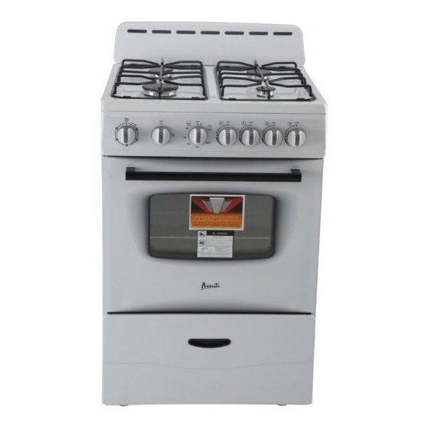 Avanti 24" Gas Range Sealed Burners in White