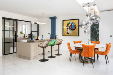 This is an example of a contemporary kitchen in London.