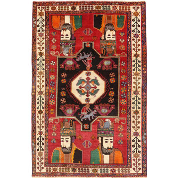 Persian Rug Shiraz 8'2"x5'3" Hand Knotted