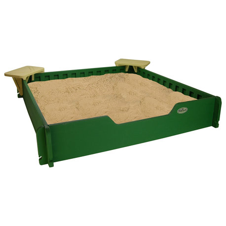 5 x 5 SandLock Sandbox with Cover + Seats