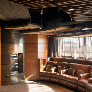 Home theater - contemporary home theater idea in Phoenix