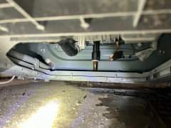 LG 3900 front loader leaking underneath.