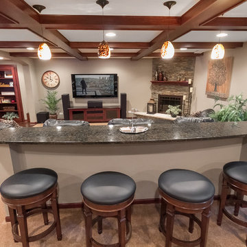 Basement TV Area & Knee Wall