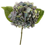 Mills Floral Company - Hydrangea Pick Blue - 13 Inch - (6 stems) - Introducing our exquisite Faux Hydrangea Picks, where timeless beauty meets lasting quality. These artificial stem and silk flowers boast stunning antiqued blue petals that effortlessly emulate the allure of real hydrangeas. With each stem featuring two lifelike green leaves, these 13-inch picks add a touch of elegance to any space. Crafted with meticulous attention to detail, our faux hydrangea picks are perfect for creating captivating floral arrangements that endure, infusing your home, office, or event with charm and grace. Whether adorning a vase on a dining table, embellishing a wedding bouquet, or crafting delightful centerpieces, these versatile picks lend themselves to an array of creative uses. Elevate your decor with the beauty of nature, minus the maintenance, with our stunning Faux Hydrangea Picks.
