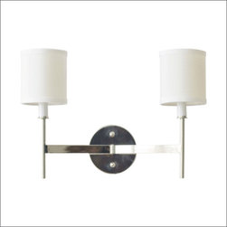 Worlds Away Randolph Nickel 2-Arm Sconce - Wall Sconces