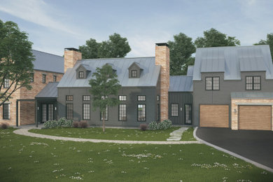 Example of a transitional exterior home design in Austin
