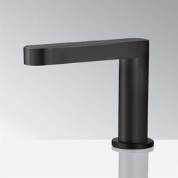 BathSelect Deck Mount Commercial Automatic Sensor Faucet Matte Black - Showerheads And Body Sprays